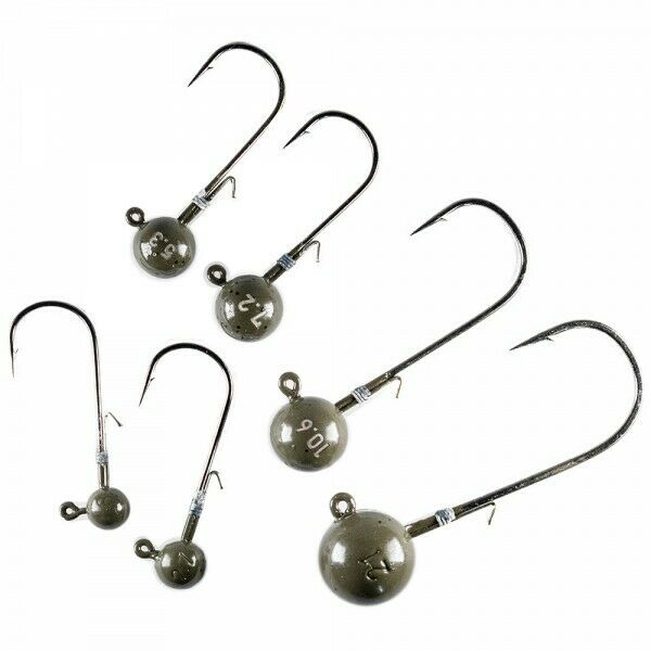 LMAB Tungsten Rounded Jig Head - Green Pumpkin colour - Lure Jig Heads - Fishing Lures Ltd
